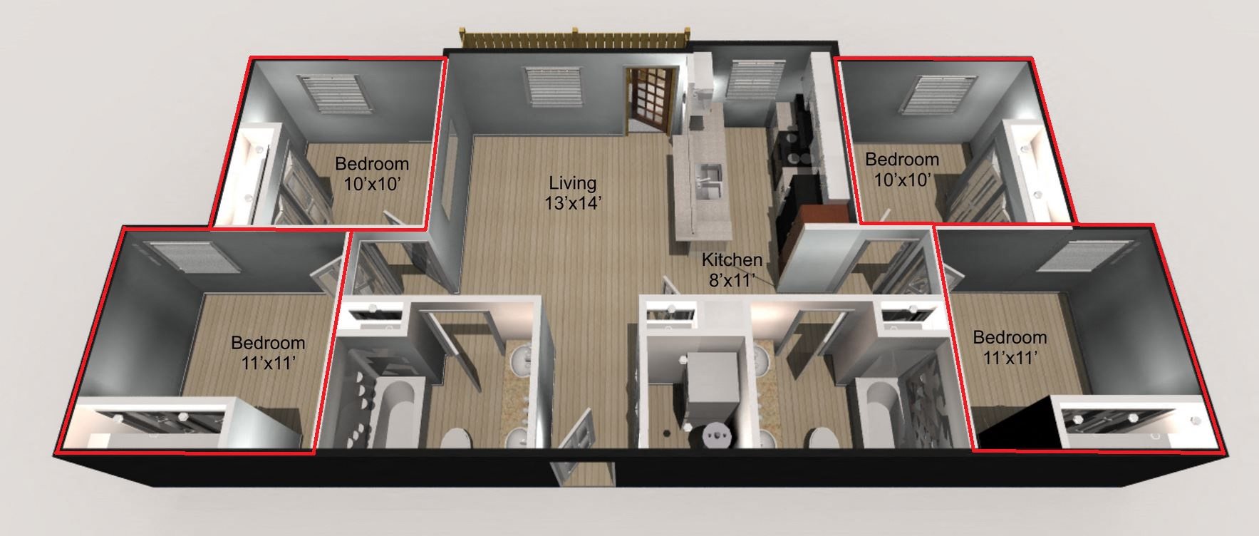 D1 floor plan apartments in austin tx